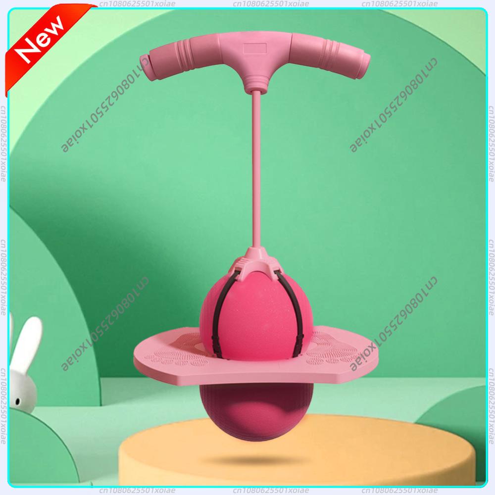 Kids Outdoor Jumping Toys - ハンドルとポンプ付きバウンスジャンプトリックボード、ハイジャンプおもちゃ、バランスジャンプボール、子供、男の子、女の子のための安全で楽しい屋外遊び