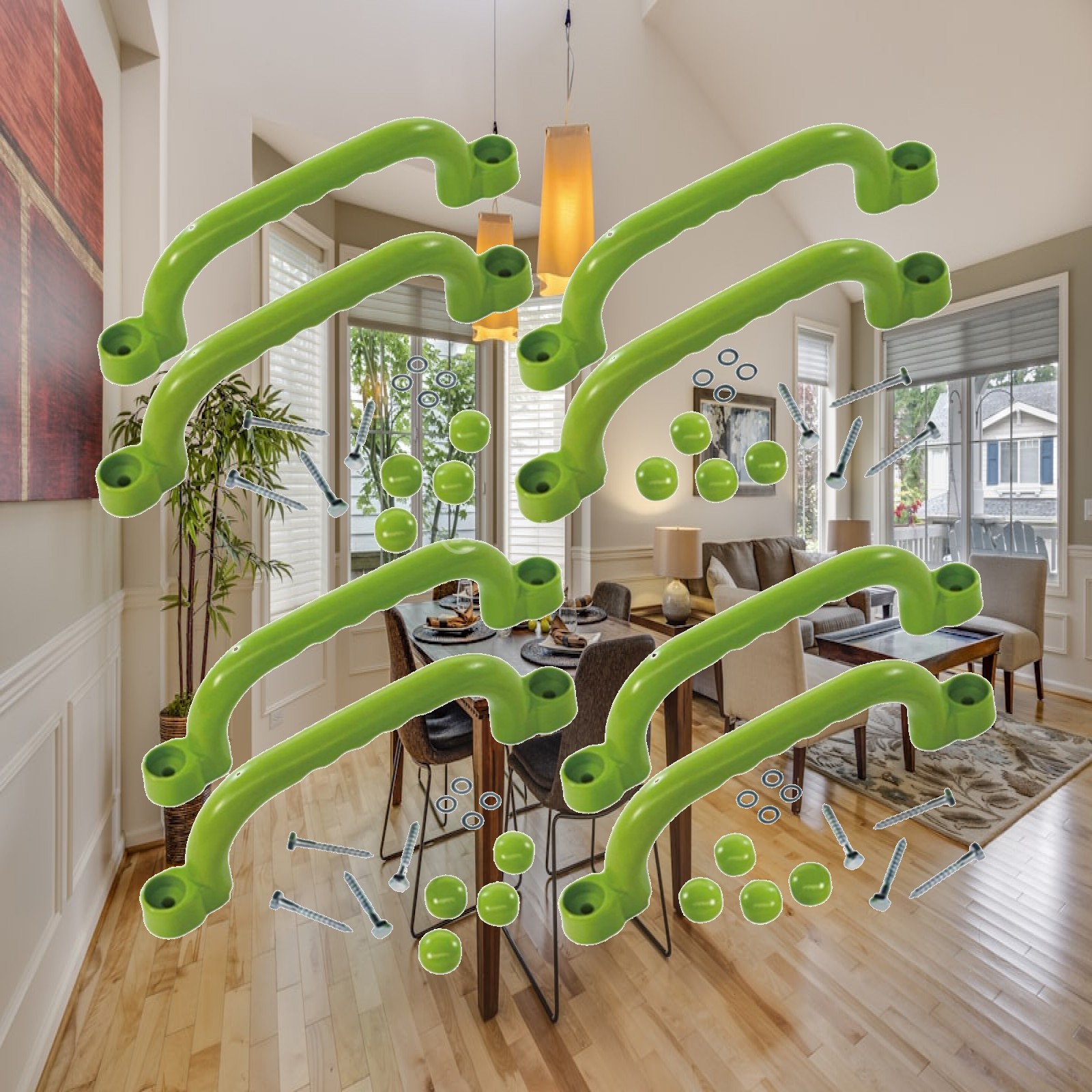 Kids Outdoor Treehouse - 8x クライミングハンドル 子供用ギフト グラブハンドル 子供用屋外遊び場アクセサリー プレイハウス遊び場