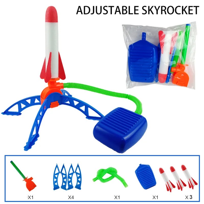 Kids Outdoor Clothing - エアロケットフットポンプランチャー屋外空気圧ペダル昇空ロケットおもちゃ子供用ゲームスーツジャンプスポーツゲーム子供用おもちゃギフト