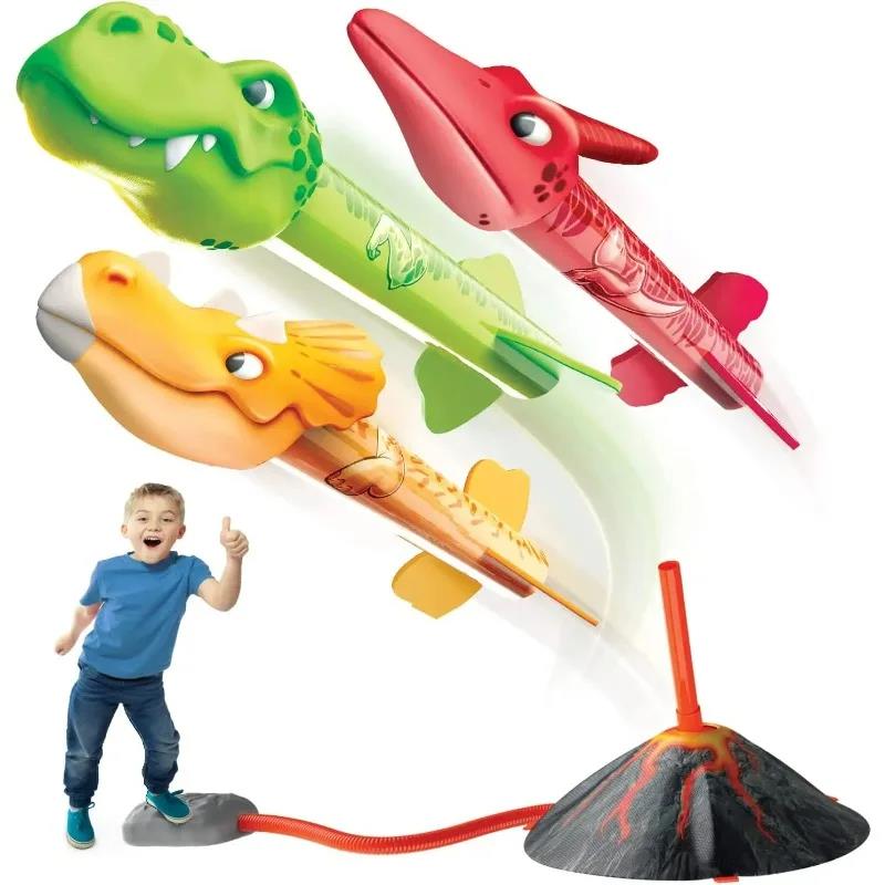 Kids Outdoor Jumping Toys - フライング恐竜ロケットランチャー 屋外用 子供用インタラクティブファミリーゲーム 親子玩具 男の子 女の子