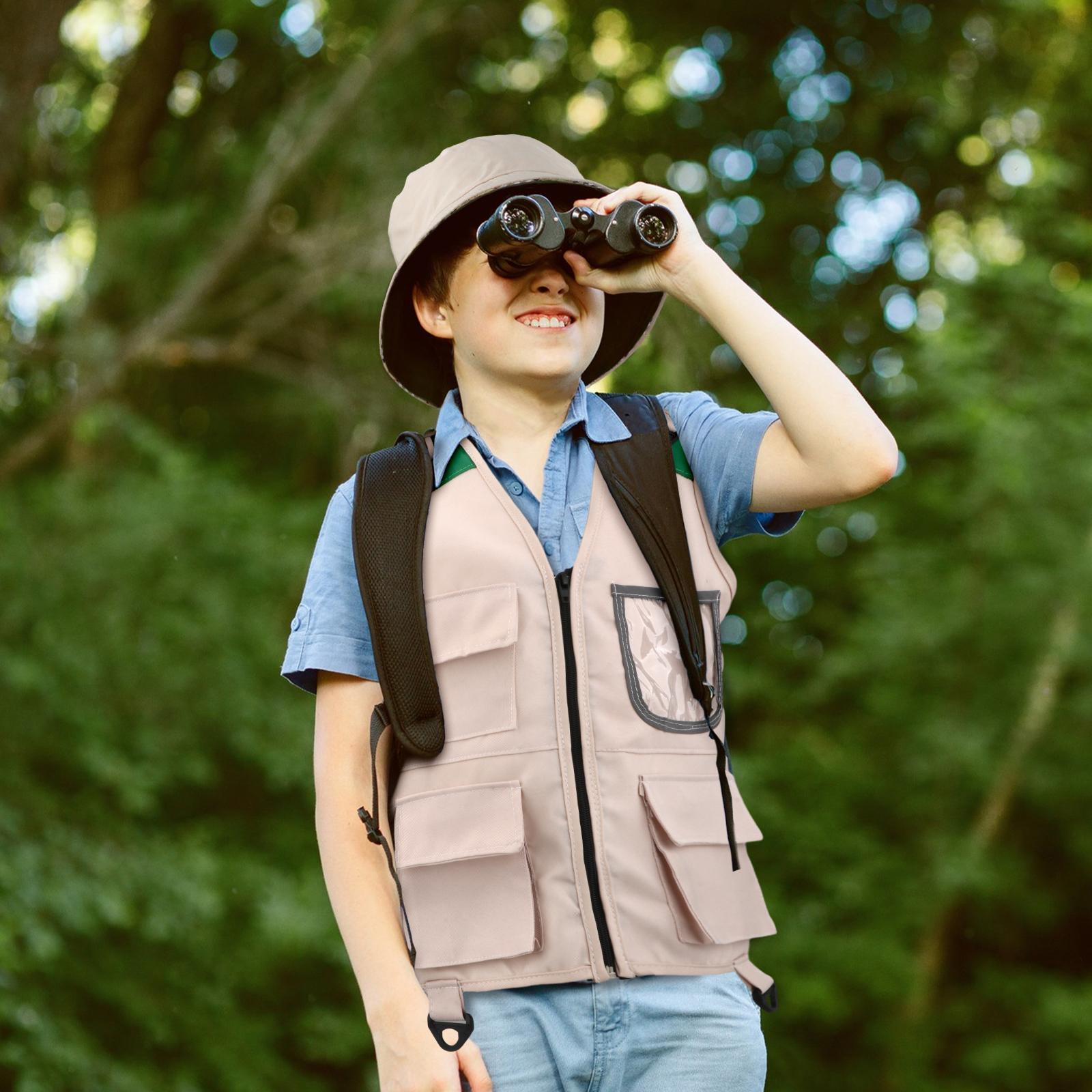 Kids Outdoor Zoo - 動物園の飼育員、公園のレンジャー、子供向けのアウトドアアドベンチャーキット、カーゴベストと帽子