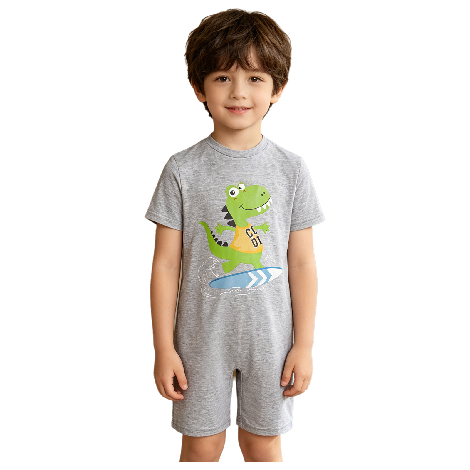 Kids Outdoor Clothing - 子供用特別支援服 半袖 バックジッパー付き 脱ぎ防止ボディスーツ ホームウェア アウトドアウェア