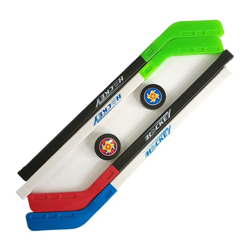 Kids Outdoor Hockey Set - 床ホッケースティックセット、プラスチックパックとボール、子供のおもちゃ、幼児、子供、若者、屋内、屋外、おもちゃ、スターター、1セット