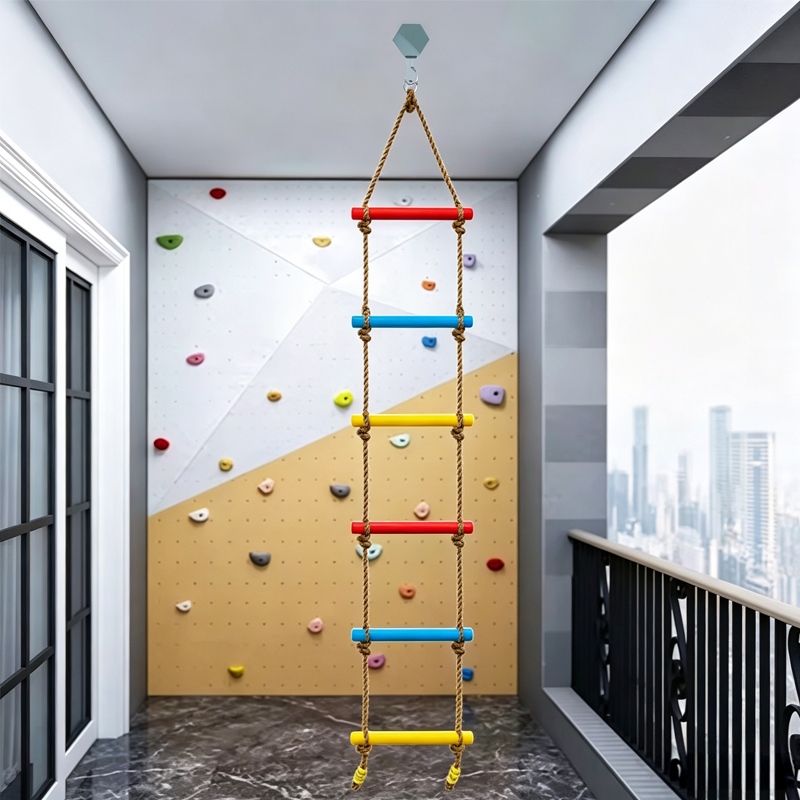 Kids Outdoor Treehouse - 子供用クライミングロープはしご、屋内外兼用、裏庭ブランコ、ガーデンツリーハウス、遊び場、感覚統合トレーニング器具