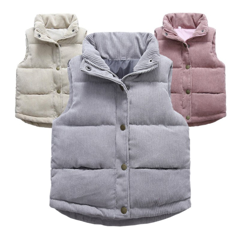 Kids Outdoor Clothing - 子供用コーデュロイベスト、子供用ウォームジャケット、男の子と女の子のウエストコート、秋と冬のアウトドアスポーツウェア、カジュアルウェア、新しい