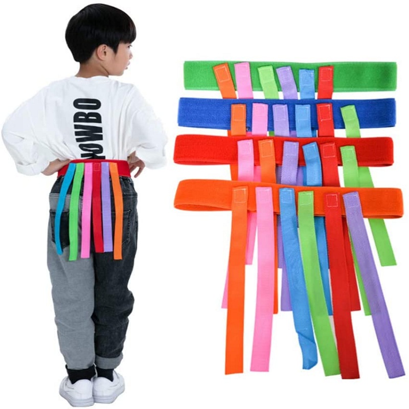 Kids Outdoor Jumping Toys - キッズインタラクティブキャッチテールゲームベルトプルテールアクティビティ屋外トレーニングおもちゃ子供用スポーツ&エンターテイメント感覚玩具