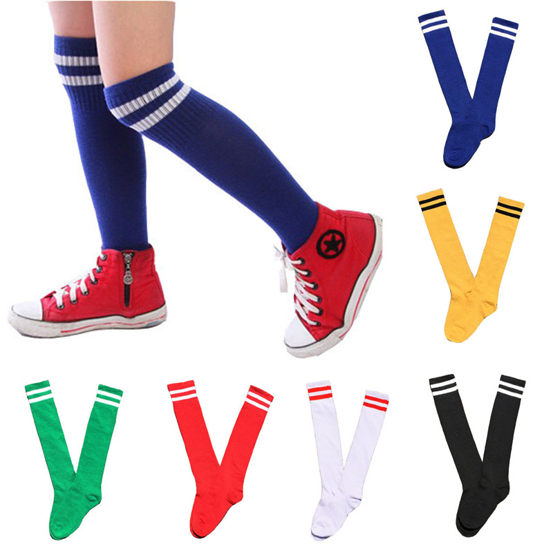 Kids Outdoor Hockey Set - 子供用ニーハイソックス コットン ロングソックス 学生用スクールソックス 女の子 男の子