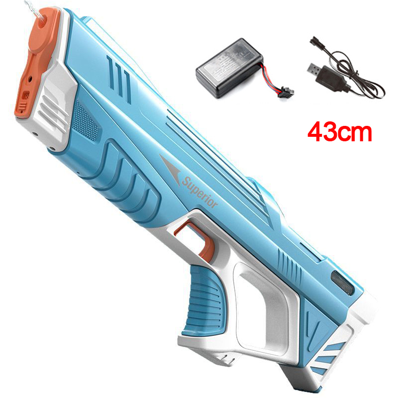 Kids Outdoor Yard Games - 43 センチメートルフル電気自動貯水銃のおもちゃポータブル子供夏のビーチ屋外戦闘ファンタジーおもちゃ男の子子供のためのゲーム