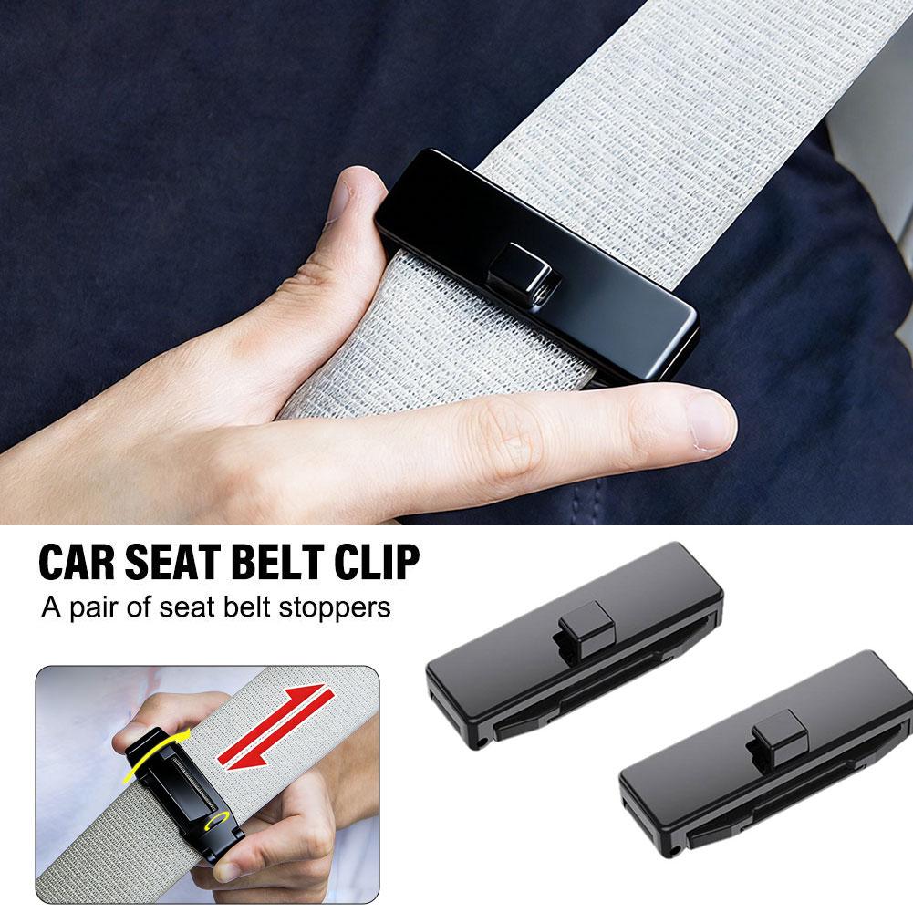 Swing Seat Belt - 2個入り 調整可能な締め付け力 車用安全シートベルトバックルクランプホルダー ストッパー - 固定クリップ