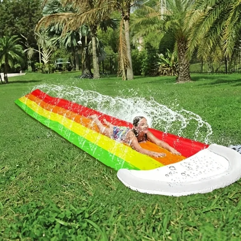 Kids Outdoor Yard Games - 夏の屋外用インフレータブル水遊びおもちゃ ウォータースライドプール 裏庭ゲームセンター 大人子供向け ホリデーパーティーギフト用品