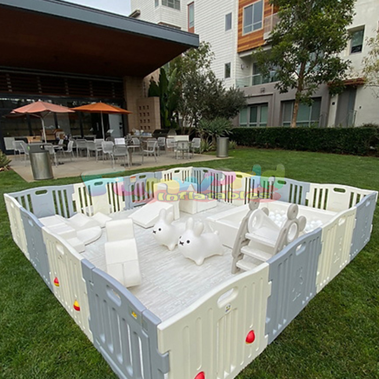 Kids Outdoor Fence - ベビー用プレイフェンスセット（屋内外兼用）、子供用ボールピット、クライマー＆スライド、学校パーティー用プラスチック製遊具