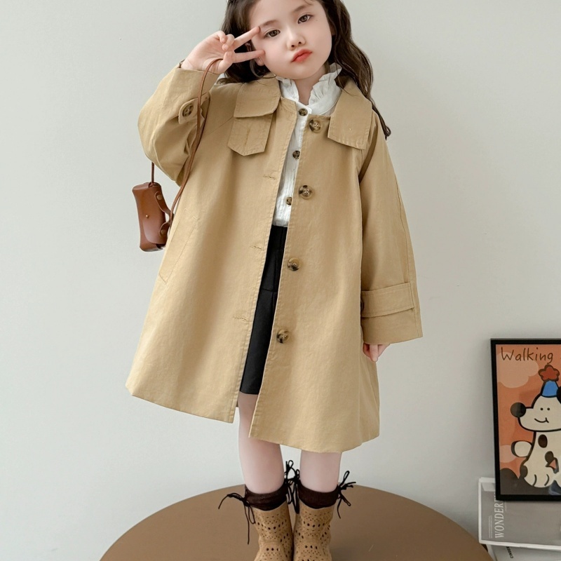 Kids Outdoor Clothing - ガールズコート ウィンドブレーカー ジャケット コットン アウター 2026