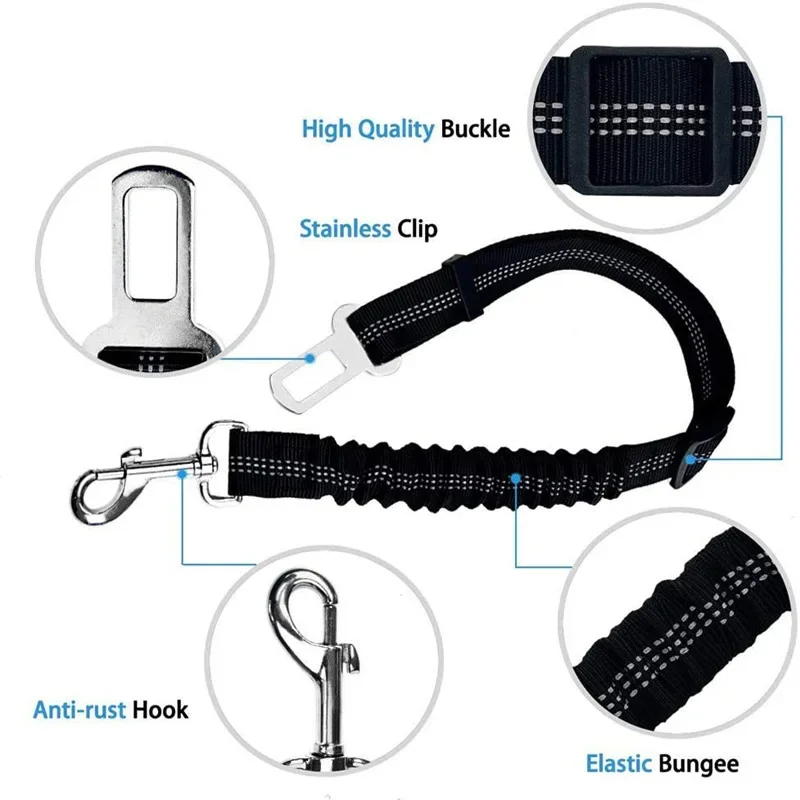 調節可能な弾性ナイロン猫犬用シートベルト犬用ハーネス安全レバ - Swing Seat Belt のレビューと価格