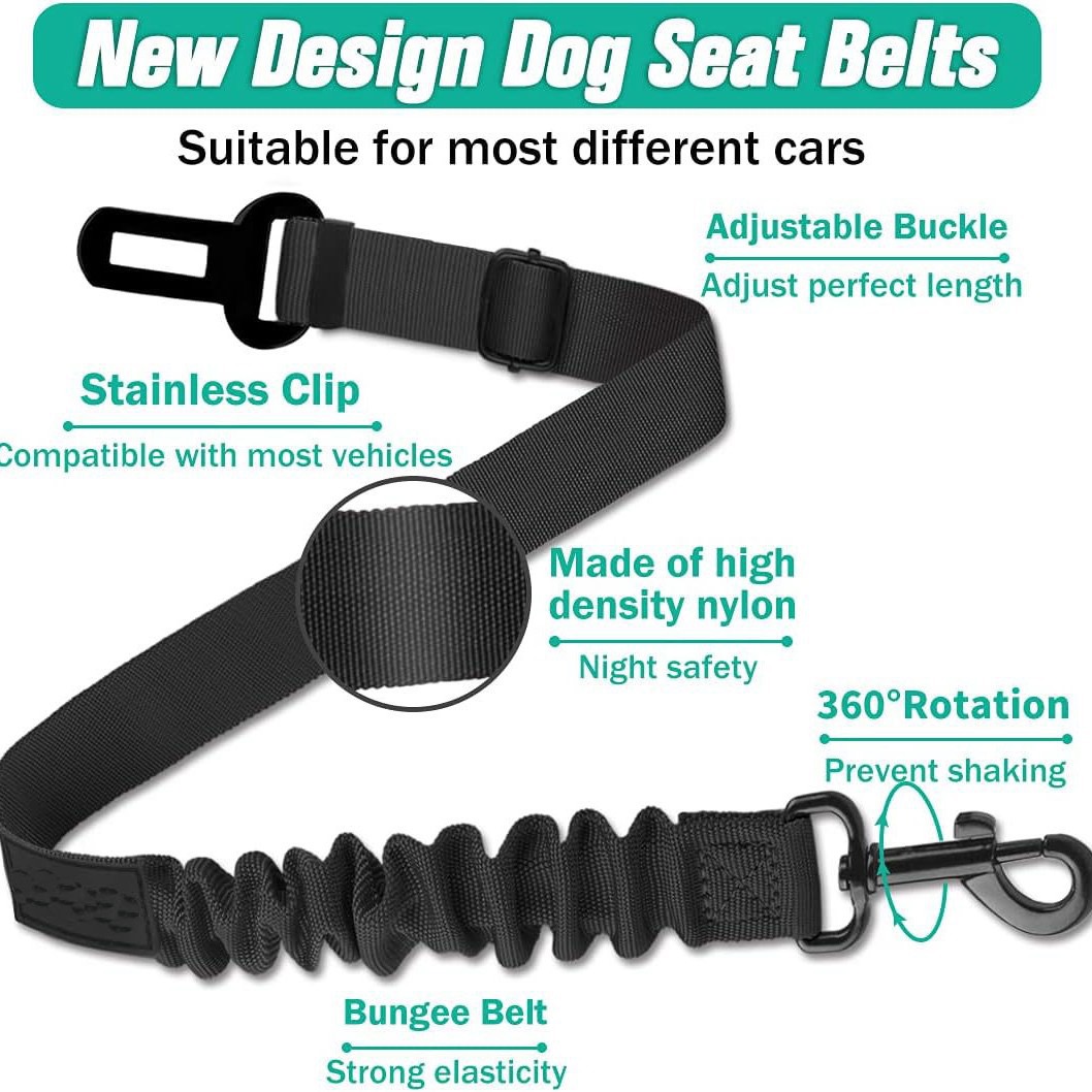 耐久性のある格納式犬用カーハーネス、車用調節可能な犬用シート - Swing Seat Belt のレビューと価格