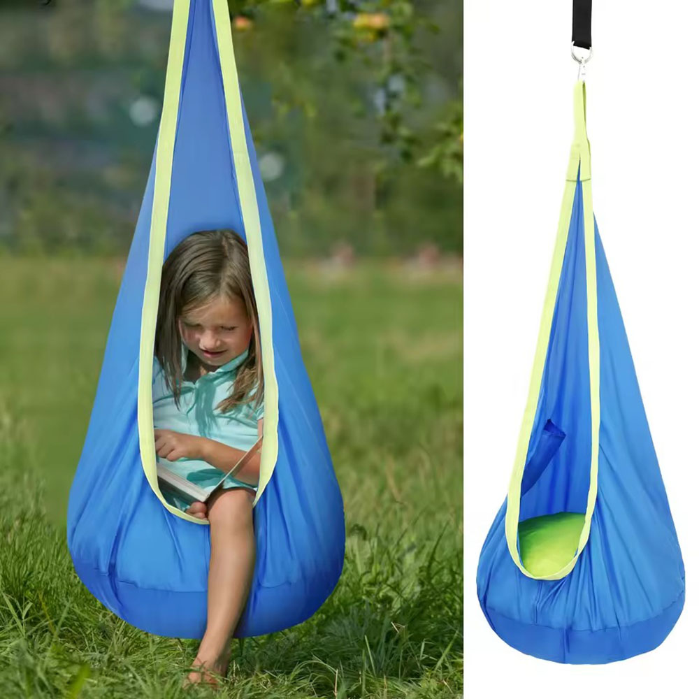 キッズポッドスイングシート ナイロン製ハンギングチェア イン - Kids Outdoor Swing Set のレビューと価格
