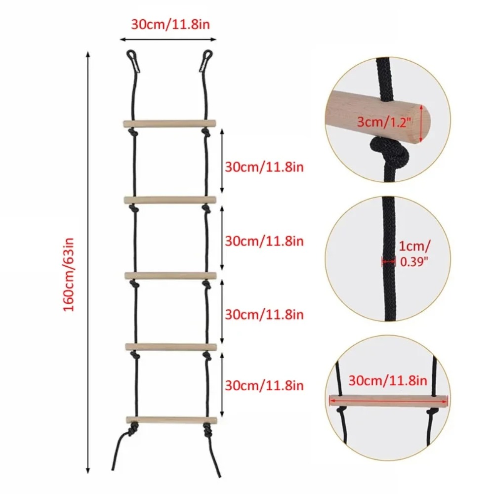 子供用クライミングロープはしご木製ブランコ キッズ室内室外ツ - Kids Outdoor Swing Set のレビューと価格