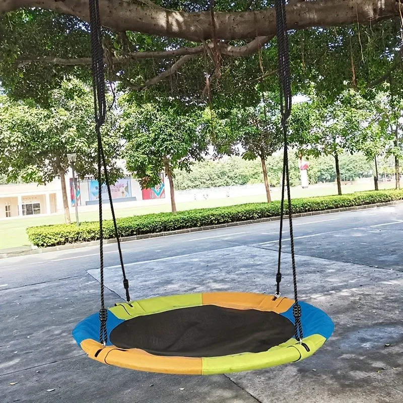 円形オックスフォードネットキャンバス子供用ハンモック吊り下げ - Kids Outdoor Swing Set のレビューと価格