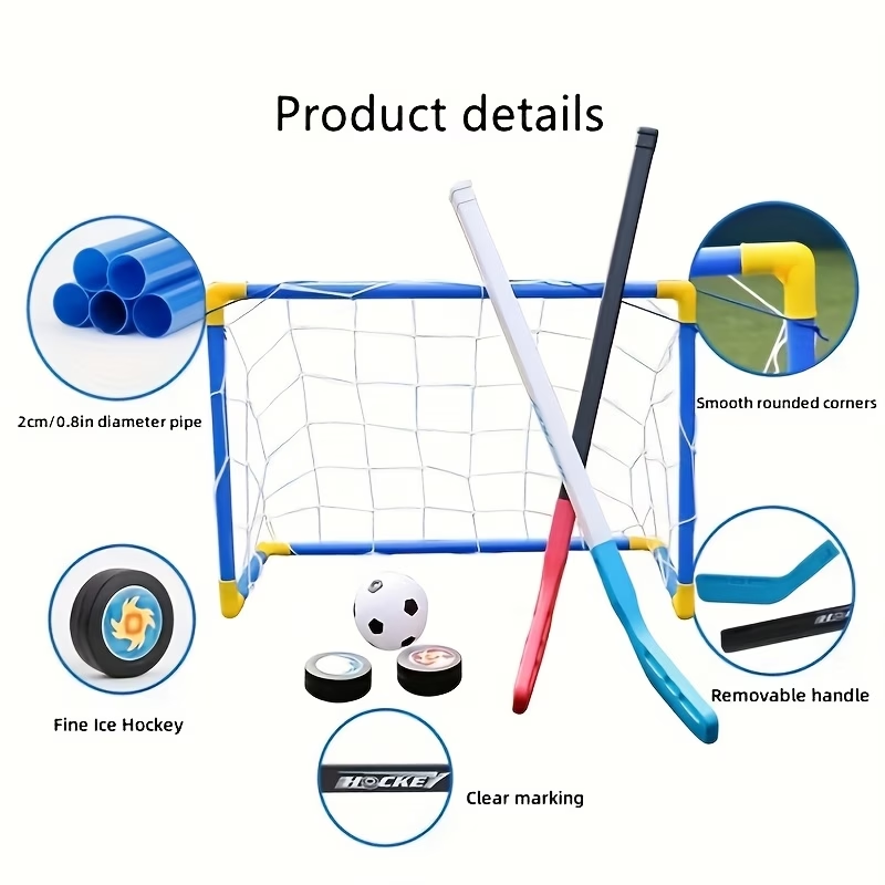 2in1キッズホッケー＆サッカーゴールセット、ミニ屋内外スポ - Kids Outdoor Hockey Set のレビューと価格