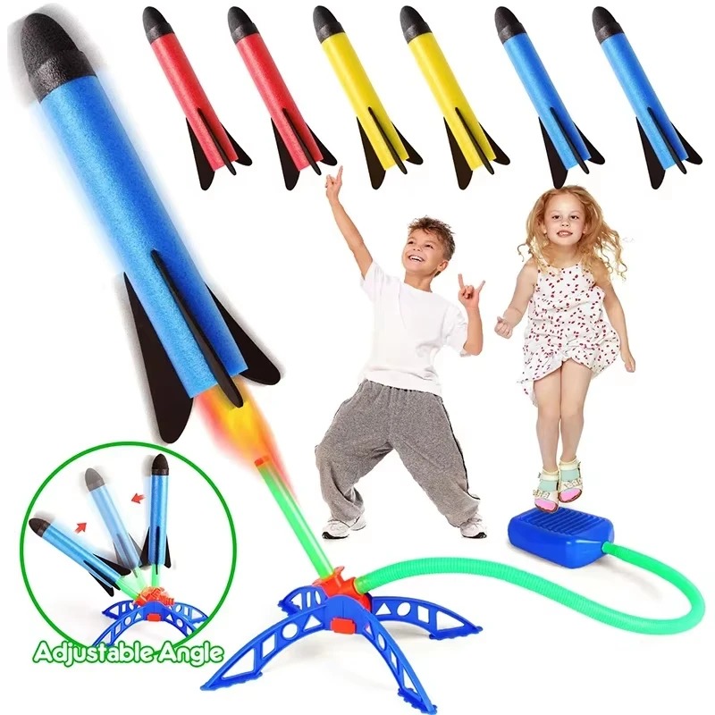 エアロケットフットポンプランチャー屋外空気圧ペダル昇空ロケッ - Kids Outdoor Clothing のレビューと価格
