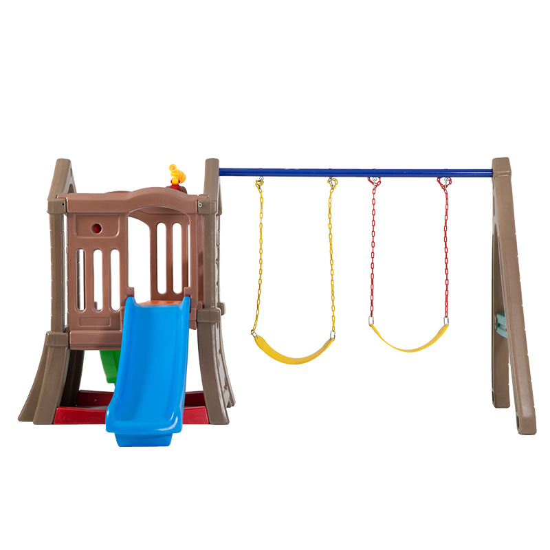 高品質子供用屋内外兼用プラスチック製ダブルスライド遊具、キッ - Kids Outdoor Swing Set のレビューと価格