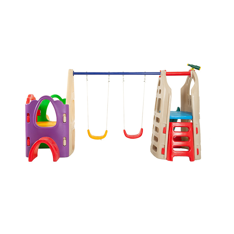 高品質子供用屋内外兼用プラスチック製ダブルスライド遊具、キッ - Kids Outdoor Swing Set のレビューと価格