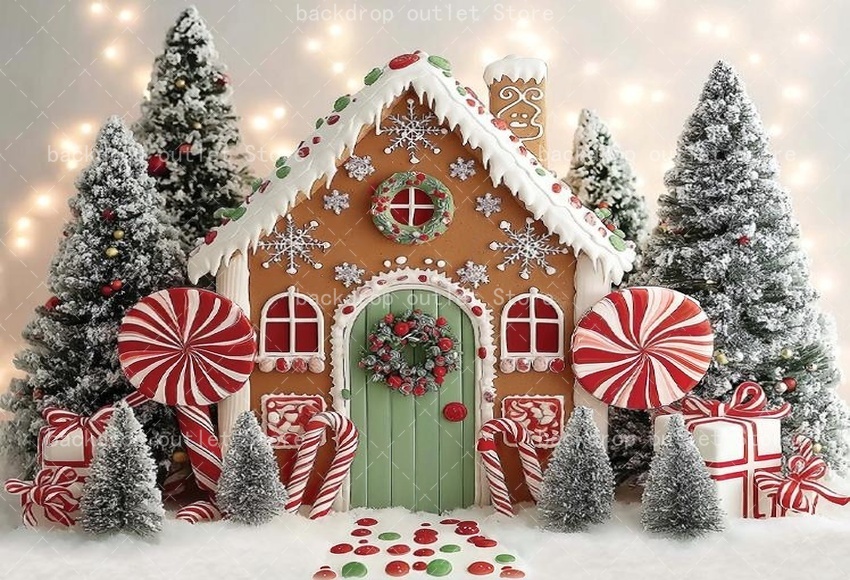 Mehofond クリスマス写真背景 冬の屋外ジンジャーブレ - Kids Outdoor Treehouse のレビューと価格