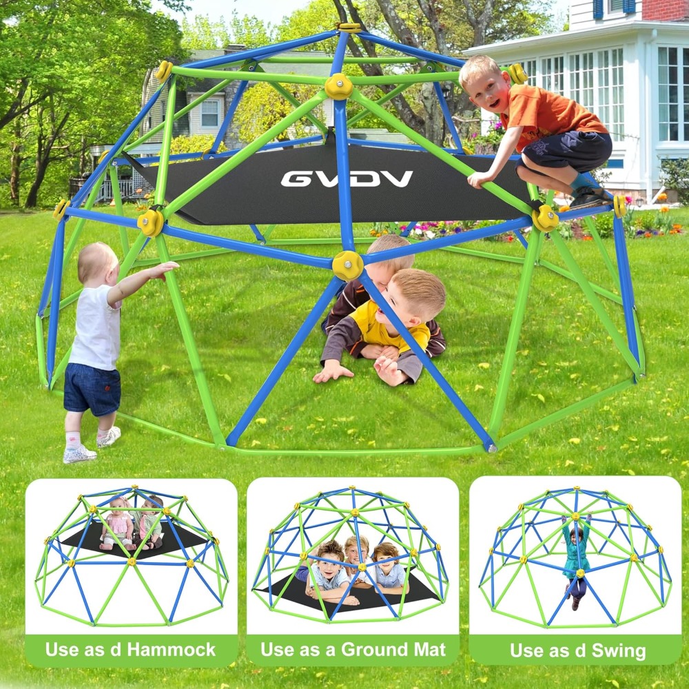 防錆金属製ジム遊具、耐荷重880ポンド、ASTM承認済み、青 - Kids Outdoor Climbing Structure のレビューと価格