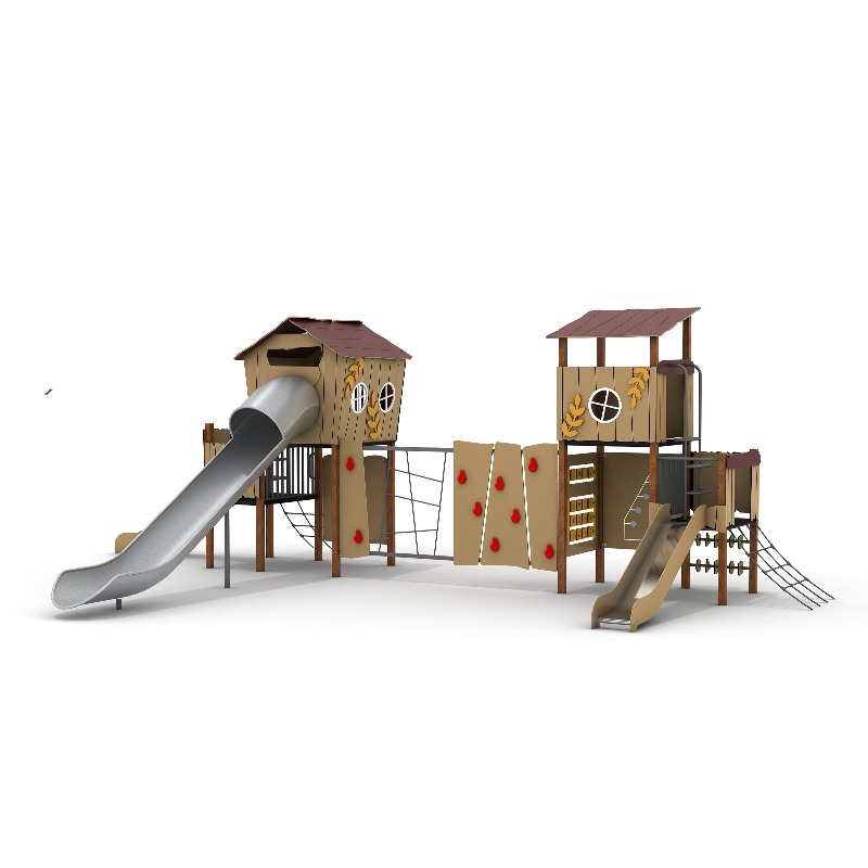 木製屋外遊具セット スチール製プレイハウス 子供用庭園遊具  - Kids Outdoor Climbing Structure のレビューと価格