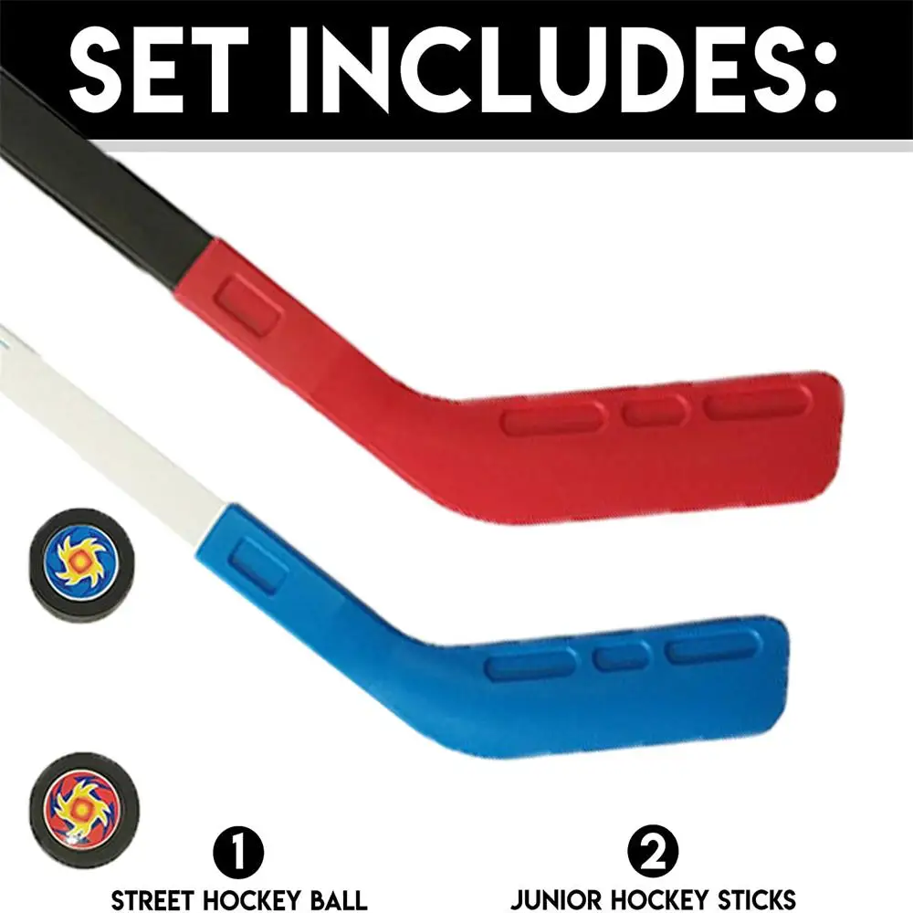 床ホッケースティックセット、プラスチックパックとボール、子供 - Kids Outdoor Hockey Set のレビューと価格