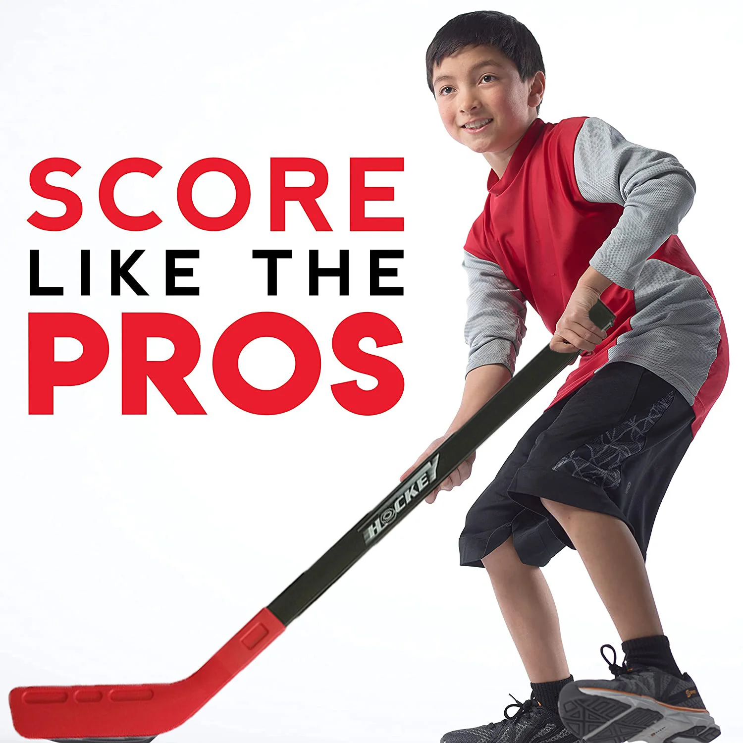 床ホッケースティックセット、プラスチックパックとボール、子供 - Kids Outdoor Hockey Set のレビューと価格
