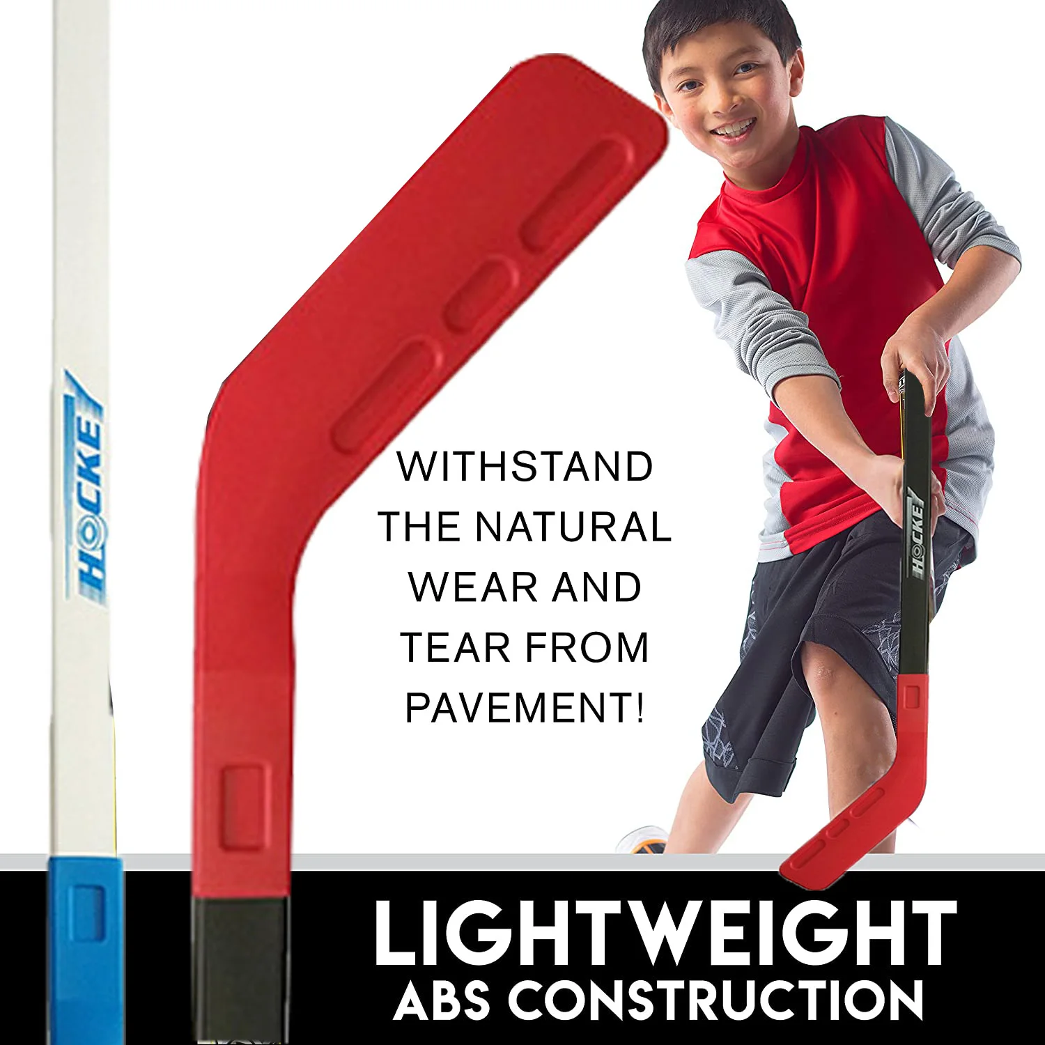 床ホッケースティックセット、プラスチックパックとボール、子供 - Kids Outdoor Hockey Set のレビューと価格