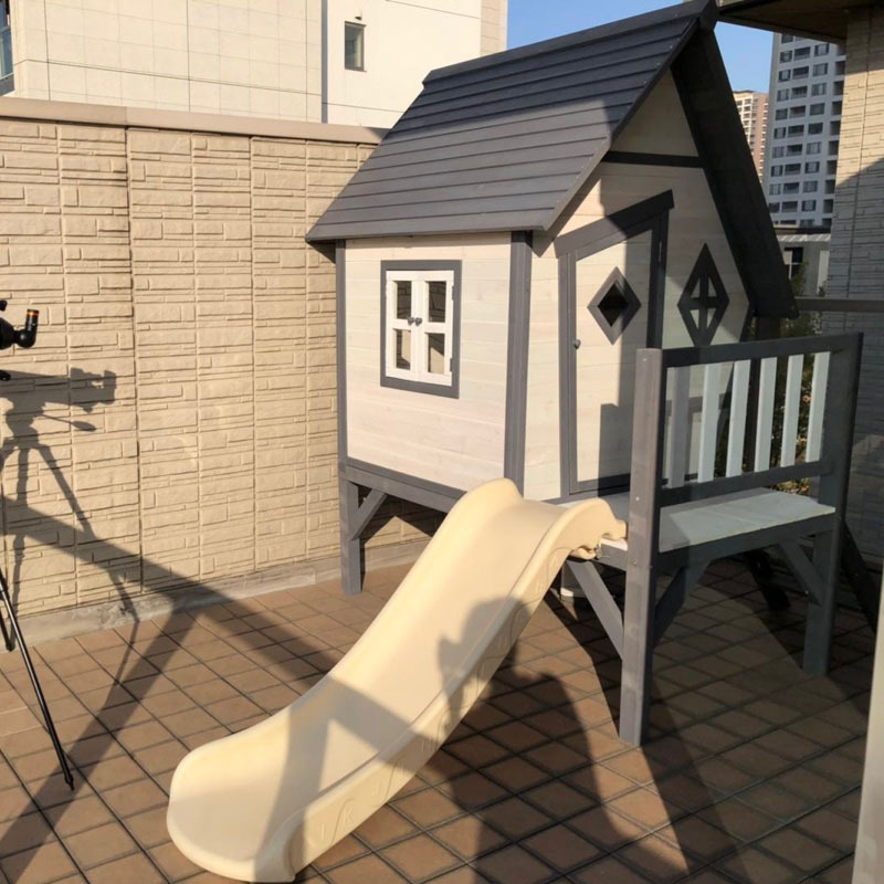 子供用ログハウス、大型プレイハウス、ツリーハウス、クライミン - Kids Outdoor Treehouse のレビューと価格