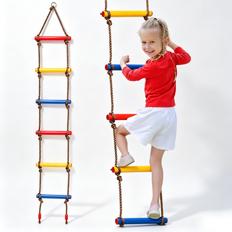 子供用クライミングロープはしご、屋内外兼用、裏庭ブランコ、ガ - Kids Outdoor Treehouse のレビューと価格