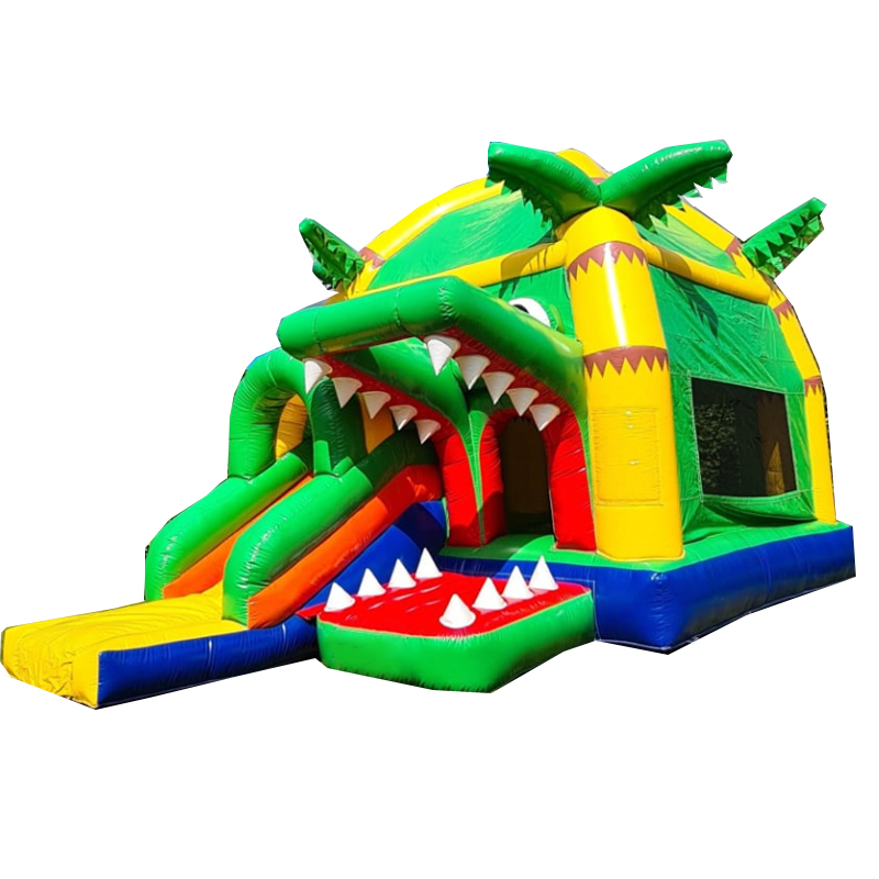 子供用クロコダイル型インフレータブルバウンスハウス、滑り台付 - Kids Outdoor Jumping Toys のレビューと価格
