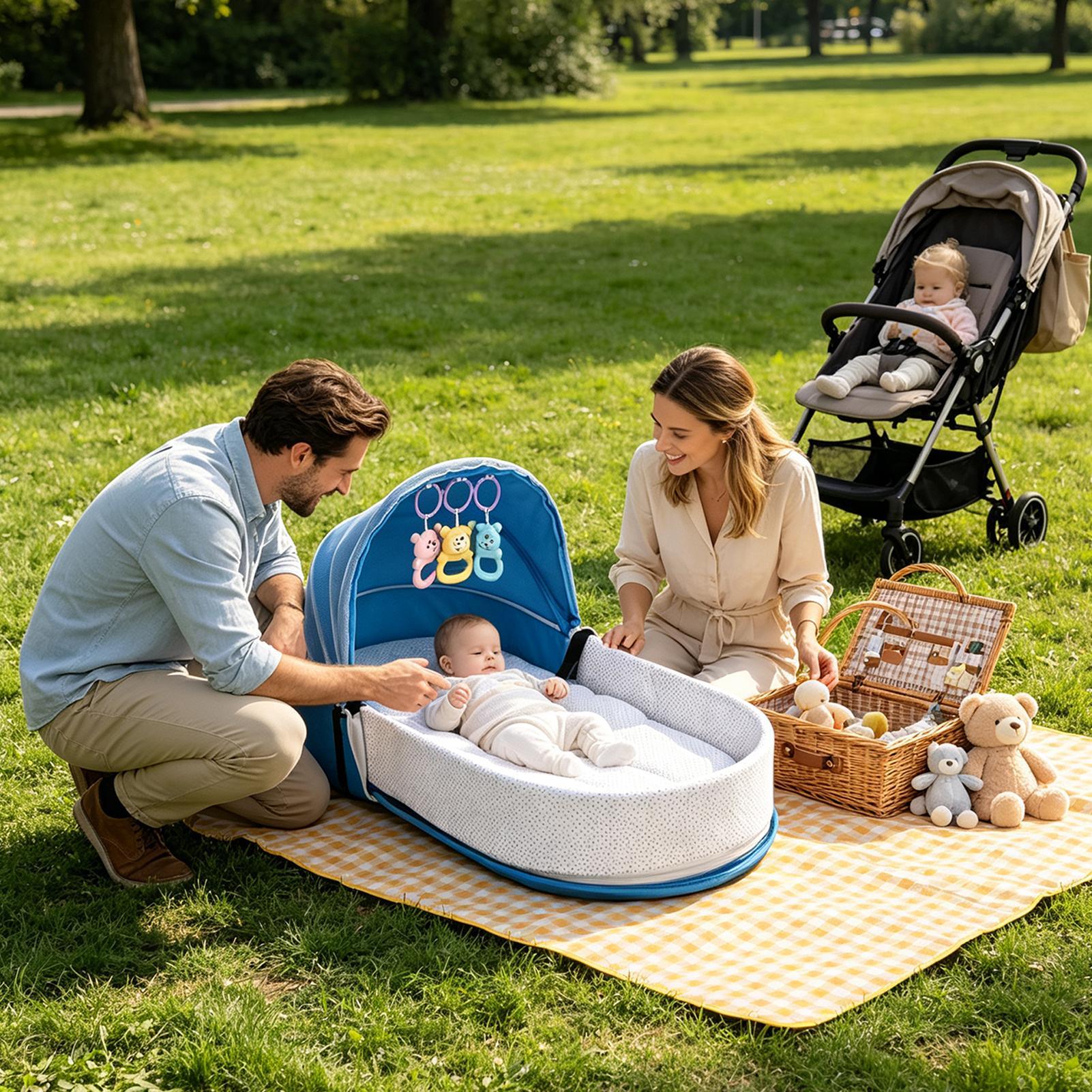 子供用旅行用ベッド 折りたたみ式 通気性のあるベビーベッド  - Kids Outdoor Fence のレビューと価格