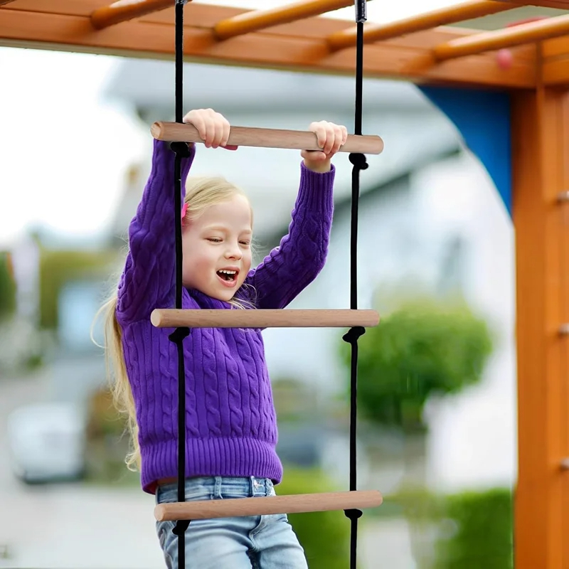 子供クライミングロープはしご木製ブランコ子供屋内屋外ツリー遊 - Kids Outdoor Climbing Structure のレビューと価格