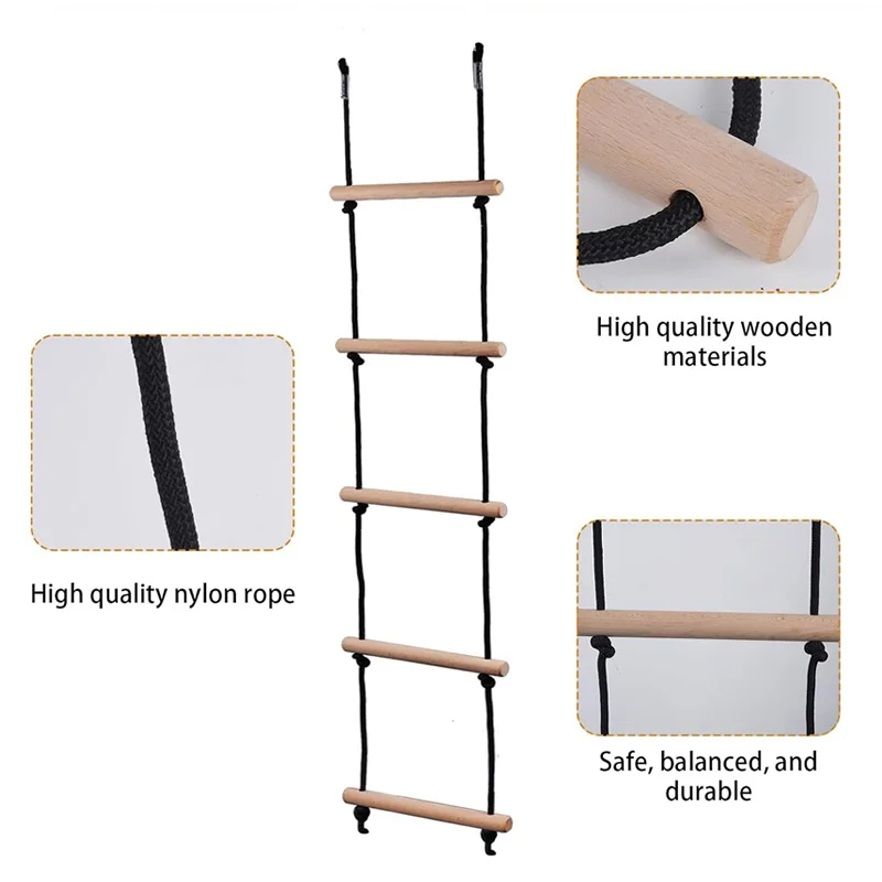 子供クライミングロープはしご木製ブランコ子供屋内屋外ツリー遊 - Kids Outdoor Climbing Structure のレビューと価格