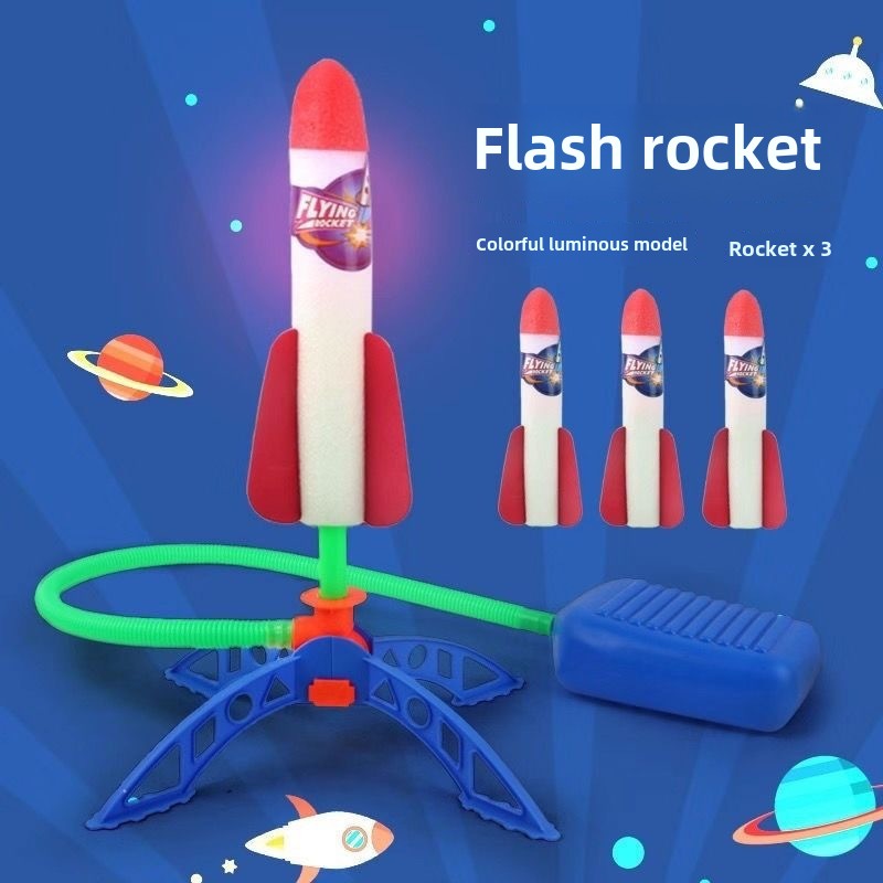 子供エアロケットフットポンプランチャー屋外空気プレスペダル急 - Kids Outdoor Jumping Toys のレビューと価格