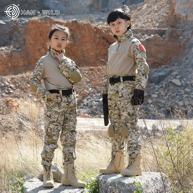 子供のための戦術的なユニフォームセット,狩猟服,ハイキングジ - Kids Outdoor Clothing のレビューと価格
