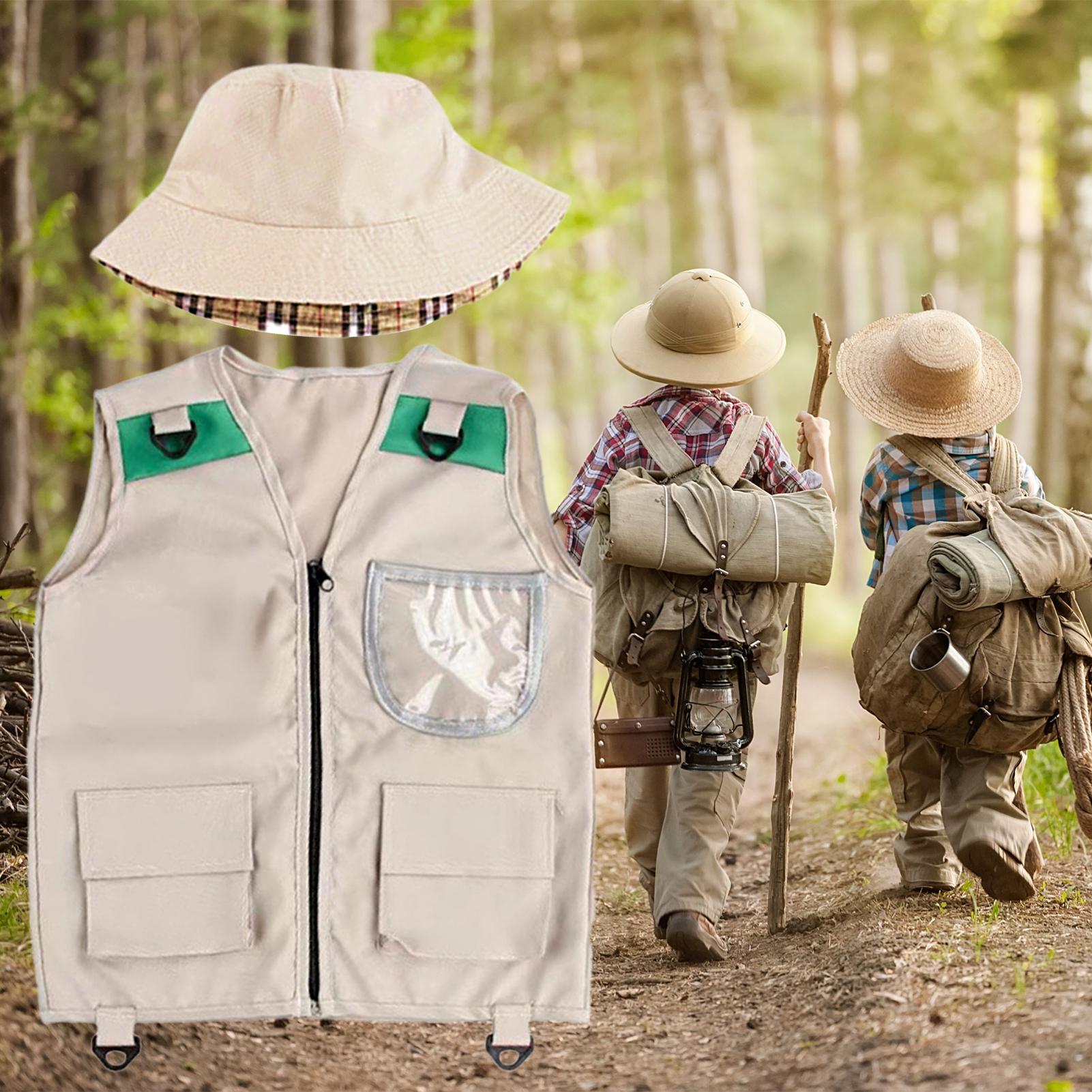 子供用釣りベスト、洗濯可能な幼児用ベスト、帽子付き、スポーツ - Kids Outdoor Zoo のレビューと価格