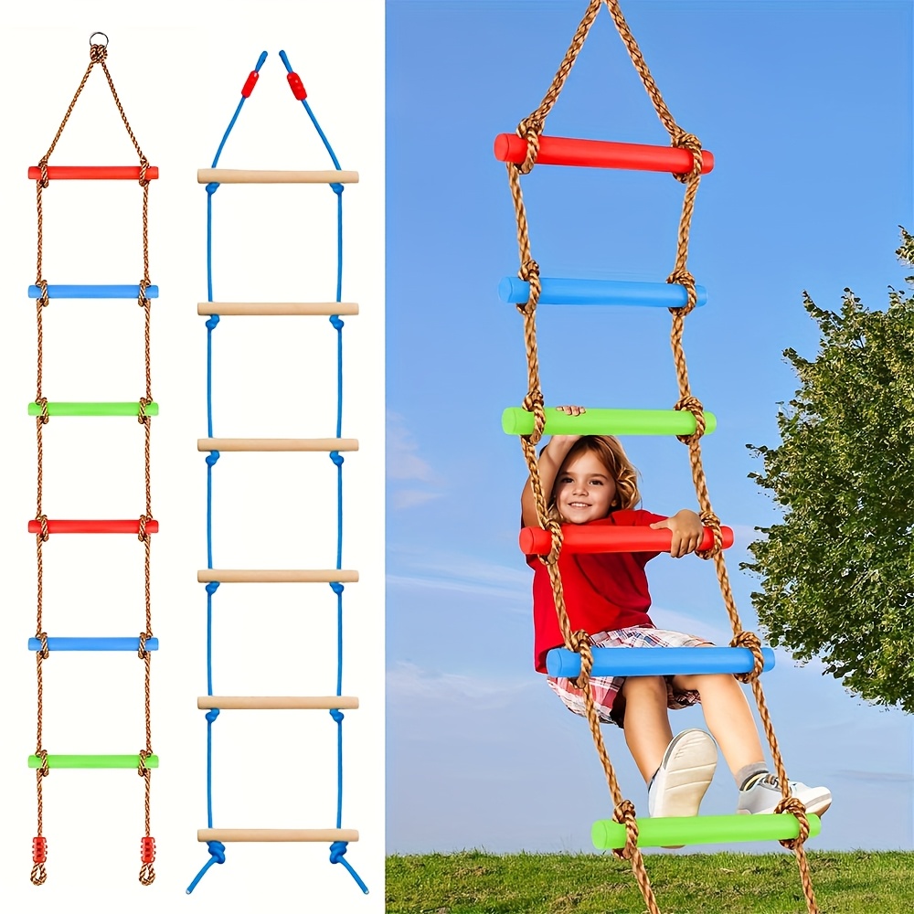 1pc カラフルな子供用クライミングラダースイング耐久性のあ - Kids Outdoor Climbing Structure のレビューと価格