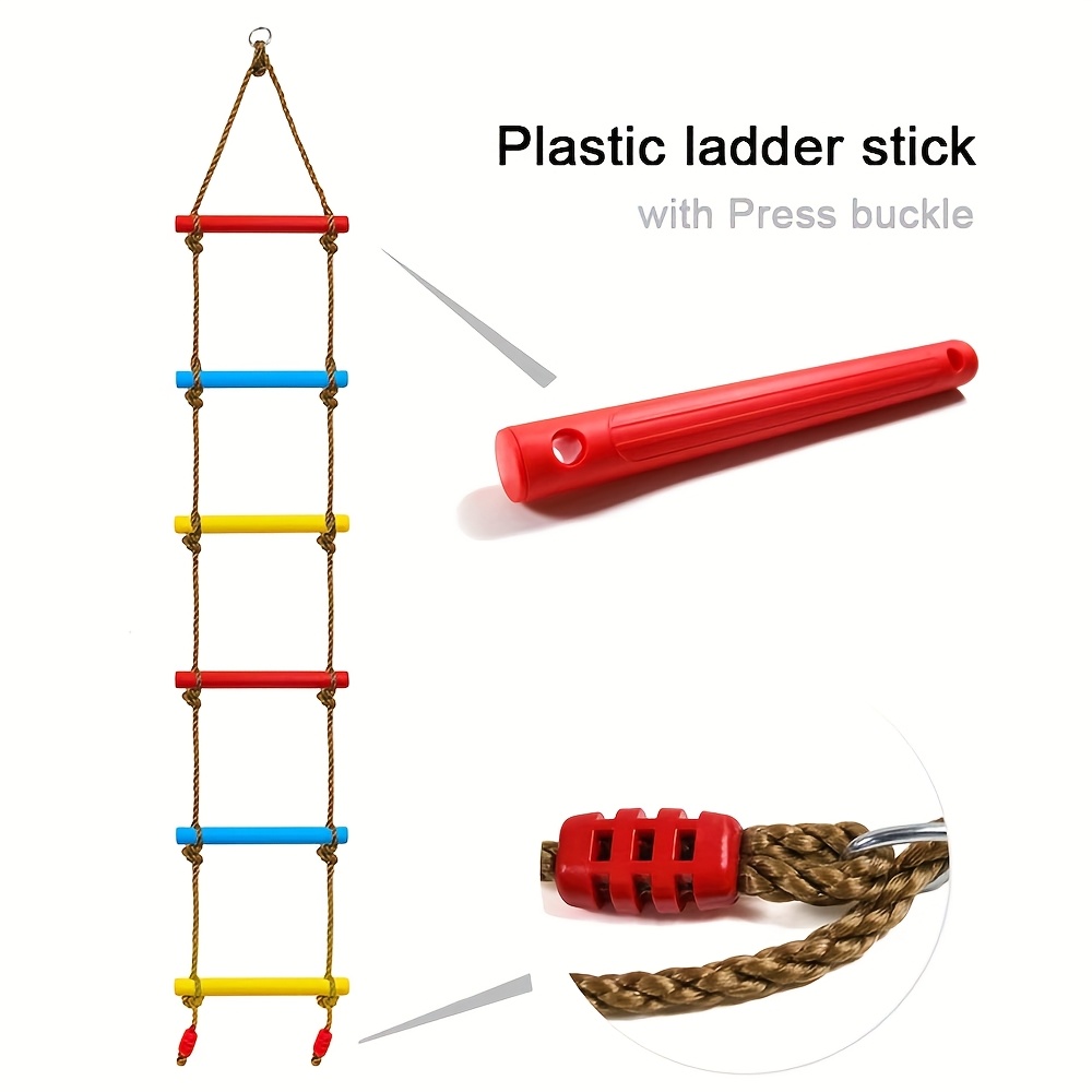 1pc カラフルな子供用クライミングラダースイング耐久性のあ - Kids Outdoor Climbing Structure のレビューと価格