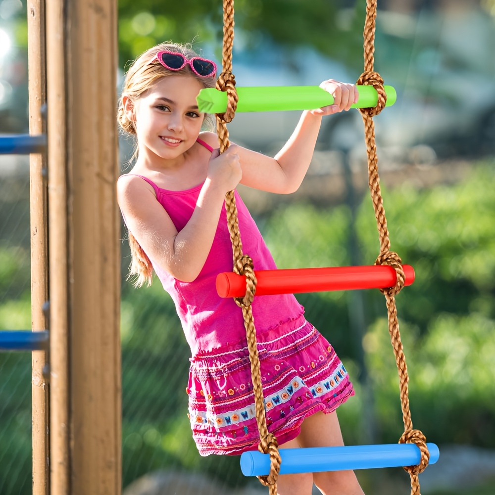 1pc カラフルな子供用クライミングラダースイング耐久性のあ - Kids Outdoor Climbing Structure のレビューと価格