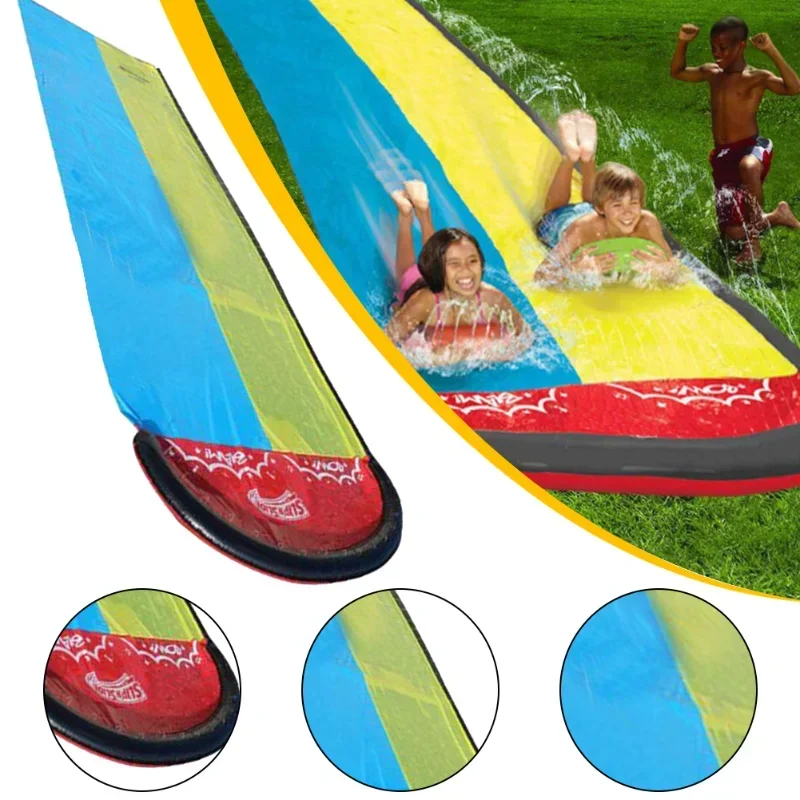 夏の屋外用インフレータブル水遊びおもちゃ ウォータースライド - Kids Outdoor Yard Games のレビューと価格
