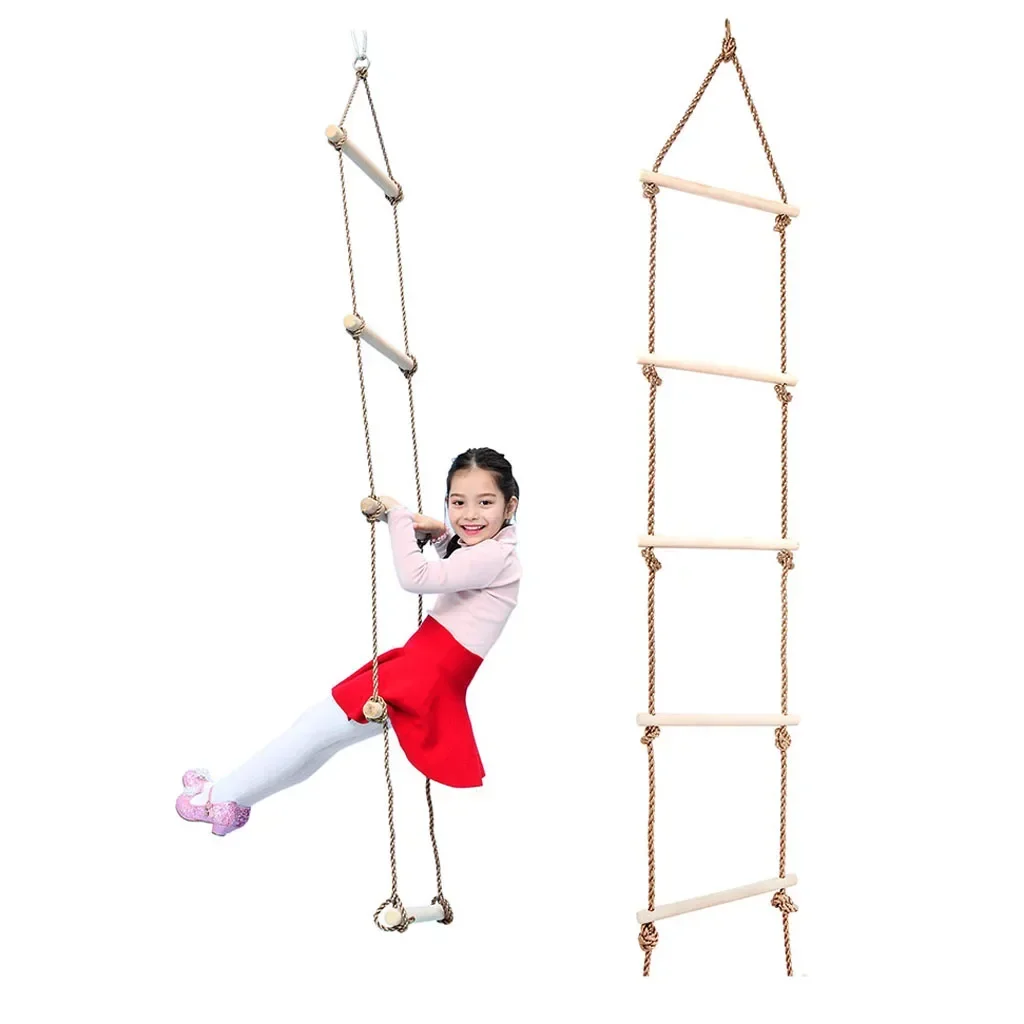 子供用木製ロープはしご、キッズスイング、屋内外兼用ゲームおも - Kids Outdoor Climbing Structure のレビューと価格