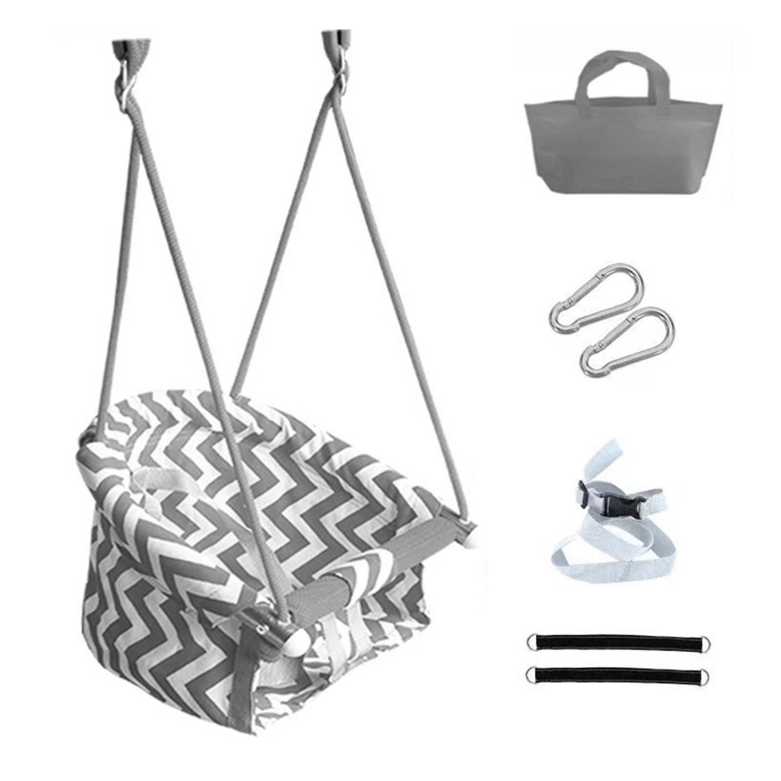 子供用ハンギングスイング 調節可能なストラップの長さ ハイバ - Kids Outdoor Swing Set のレビューと価格