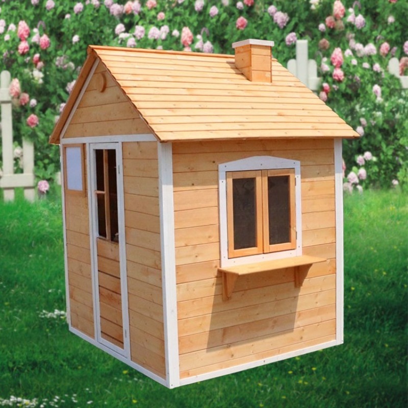 # 木製大型屋外遊具 子供用木製ハウス キッズスライド プレ - Kids Outdoor Treehouse のレビューと価格