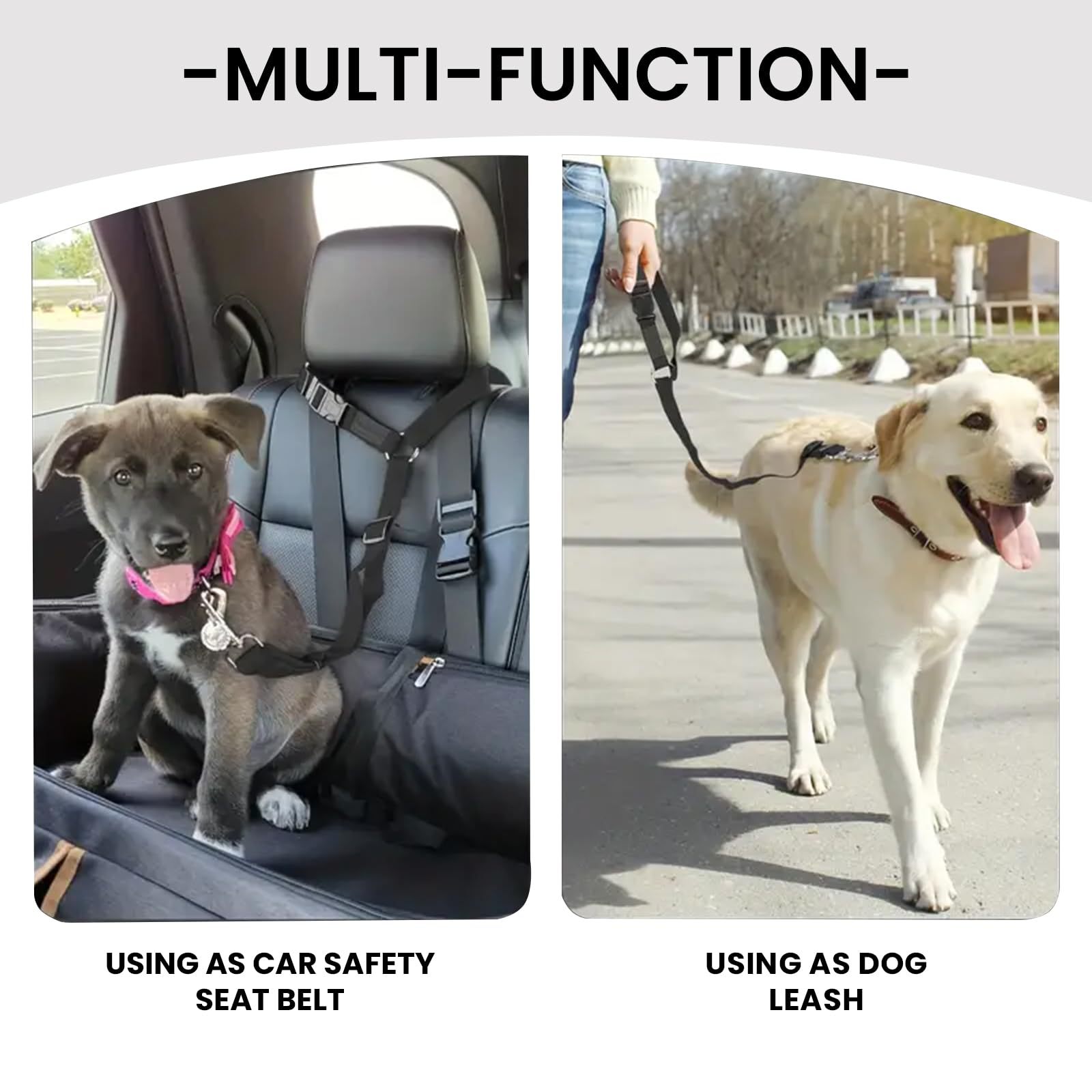 ソリッドカラーのツーインワンペットカーシートベルトナイロンリ - Swing Seat Belt のレビューと価格