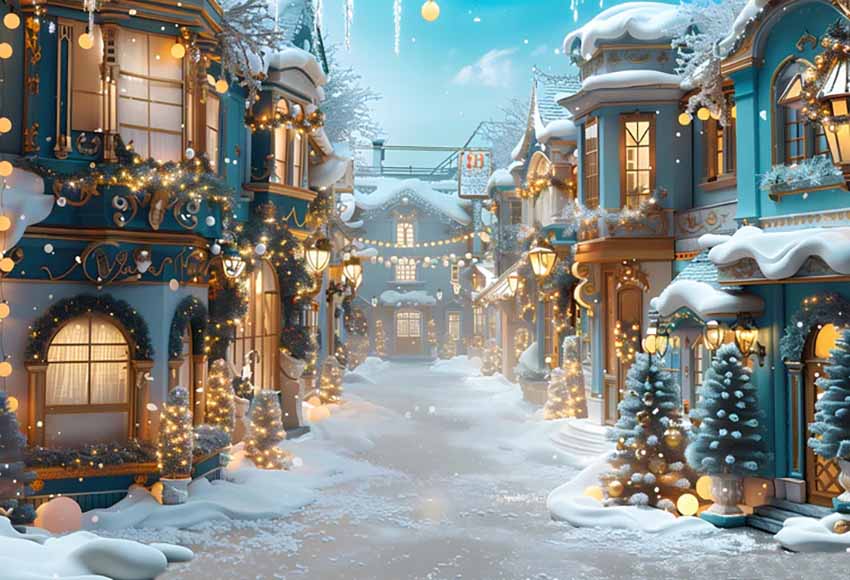 Mehofond-クリスマスの雪のストリート写真の背景,冬の - Kids Outdoor Treehouse のレビューと価格