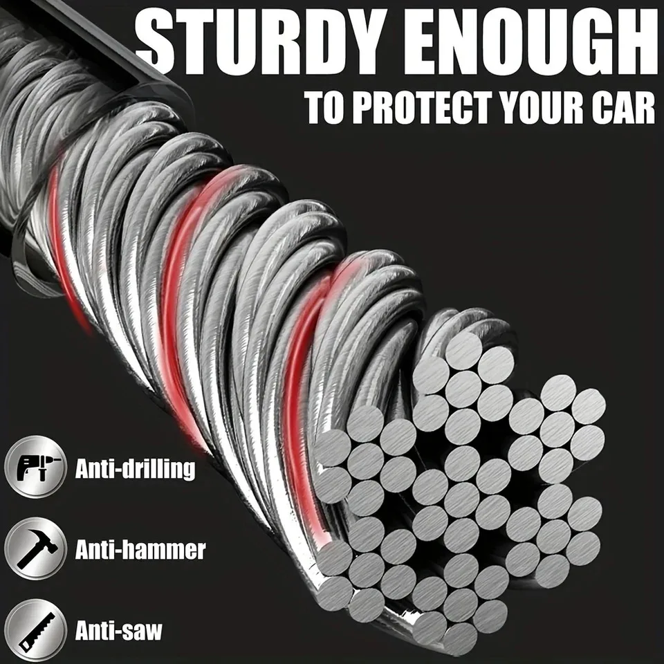 ZHIYU ステンレス鋼ステアリングホイールロック強化ケーブ - Swing Seat Belt のレビューと価格